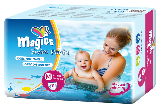 MAGICS Swimpants M (9-15 kg) biksītes, 11 gab. - 1
