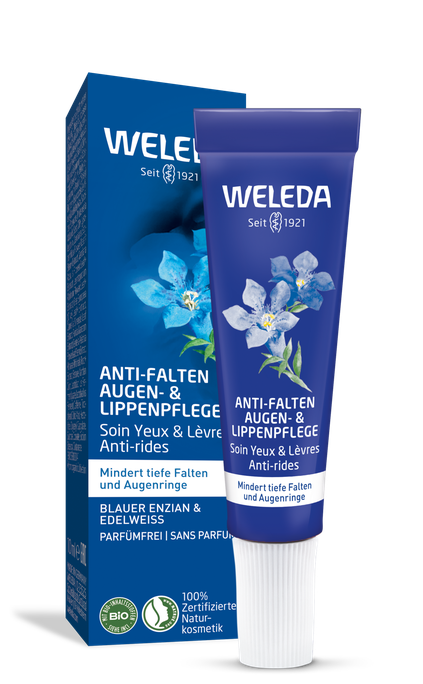 WELEDA Blue Gentian & Edelweiss Rejuvenating krēms ādai ap acīm un lūpām, 10 ml - 1