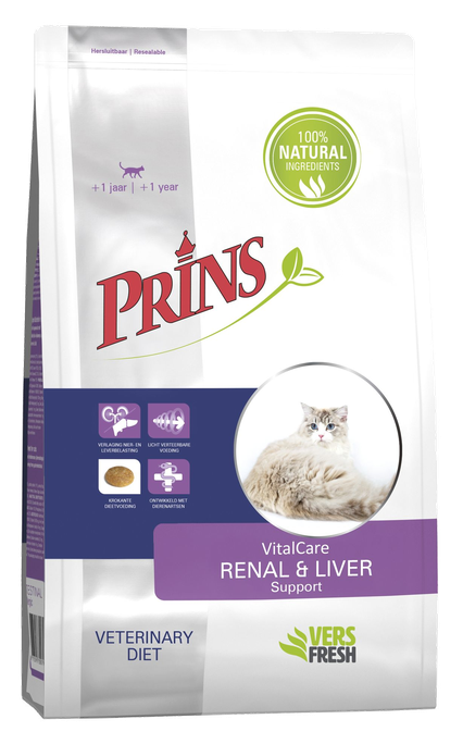 PRINS VitalCare Diet Renal&Liver Support sausā barība, 1.5 kg - 1