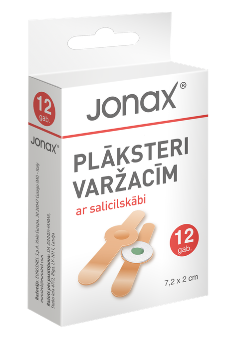 JONAX 7,2x2 cm plāksteri varžacīm, 12 gab. - 1