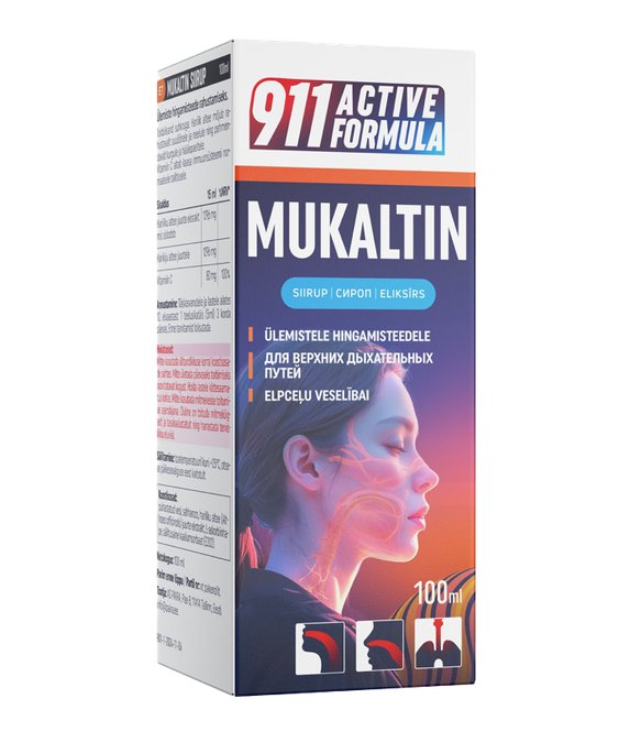 911 Active Formula Herbal Mukaltin eliksīrs, 100 ml - 2