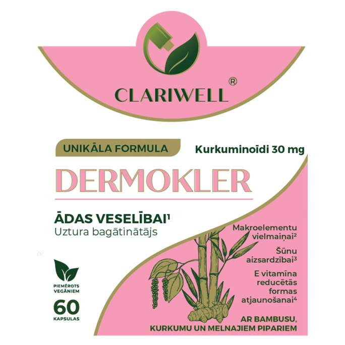CLARIWELL Dermokler kapsulas, 60 gab. - 2