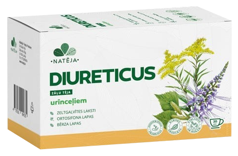 NATĒJA Diureticus arbatos maišeliai, 20 vnt. - 1