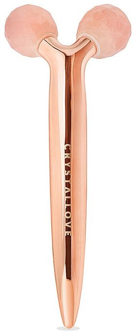 CRYSTALLOVE Rose Quartz 3D Lift masāžas rullītis, 1 gab. - 3