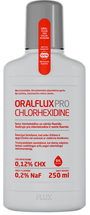 ORALFLUX ChloreHexidine mutes skalojamais līdzeklis, 250 ml - 1
