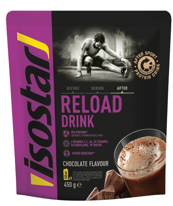ISOSTAR After Sport Reload Chocolate pulveris, 450 g - 1