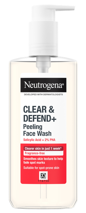 NEUTROGENA Clear&Defend + Pīlinga želeja sejas mazgāšanai, 200 ml - 1