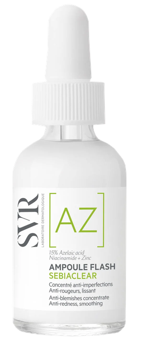 SVR Sebiaclear Ampoule Flash, su azelaino rūgštimi serumas, 30 ml - 1