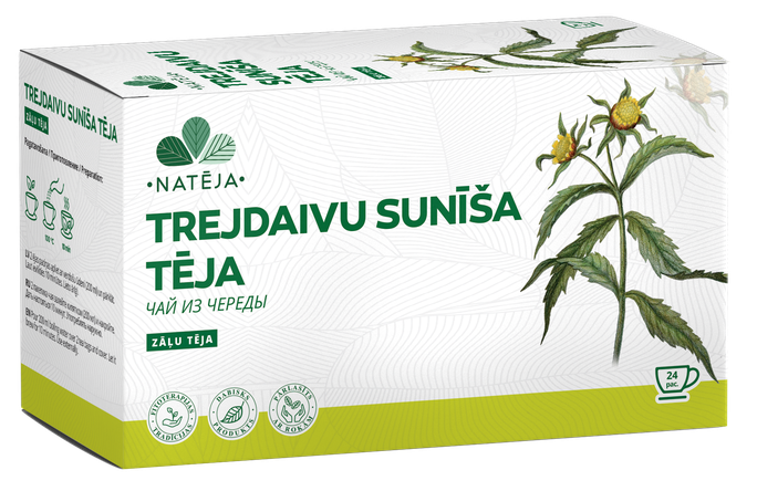 NATĒJA Trejdaivu Sunīša tēja maisiņos, 24 gab. - 1