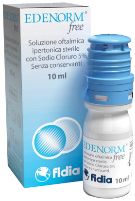 EDENORM Oftalmoloģiskais Šķīdums Uz 5% Nātrija Hlorīda Bāzes acu pilieni, 10 ml - 1