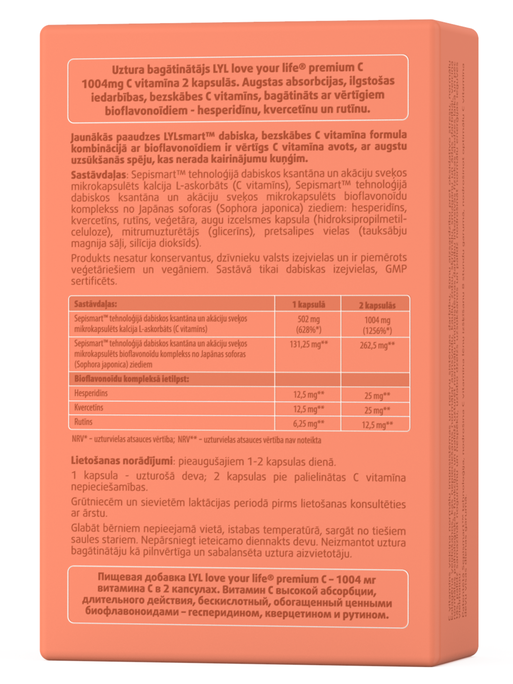 LYL premium C kapsulas, 30 gab. - 2