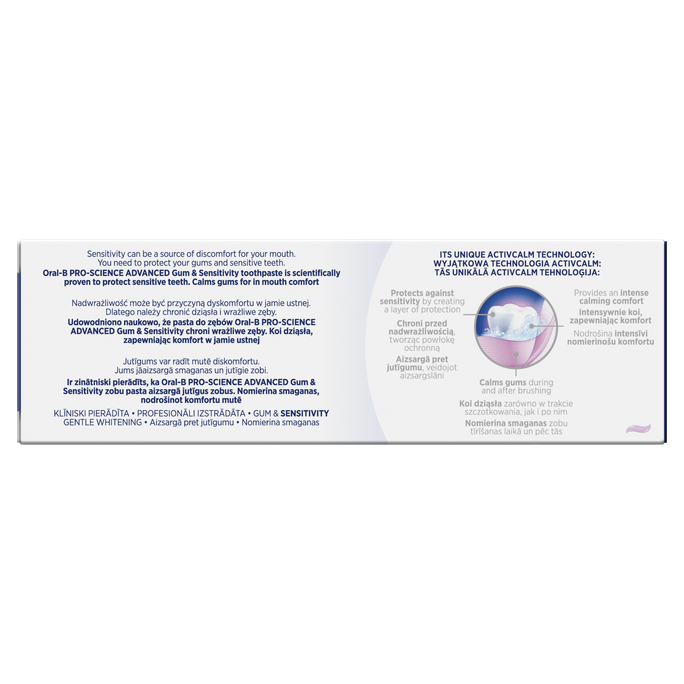 ORAL-B Pro-Science Advanced, Gum & Sensitivity, Whitening zobu pasta, 75 ml - 2