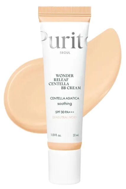 PURITO Wonder Releaf Centella BB Cream #13 Neutral Ivory SPF30 sejas krēms, 30 ml - 1