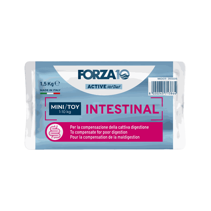 FORZA10 Active Vetdiet Intestinal  Mini/Toy, Suņiem sausā barība, 1.5 kg - 3