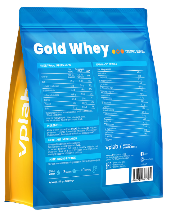 VPLAB Gold Whey Caramel Biscuit Protein pulveris, 500 g - 2