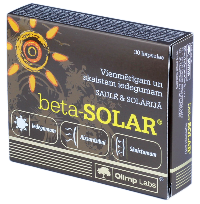 OLIMP LABS Beta-Solar kapsulas, 30 gab. - 1