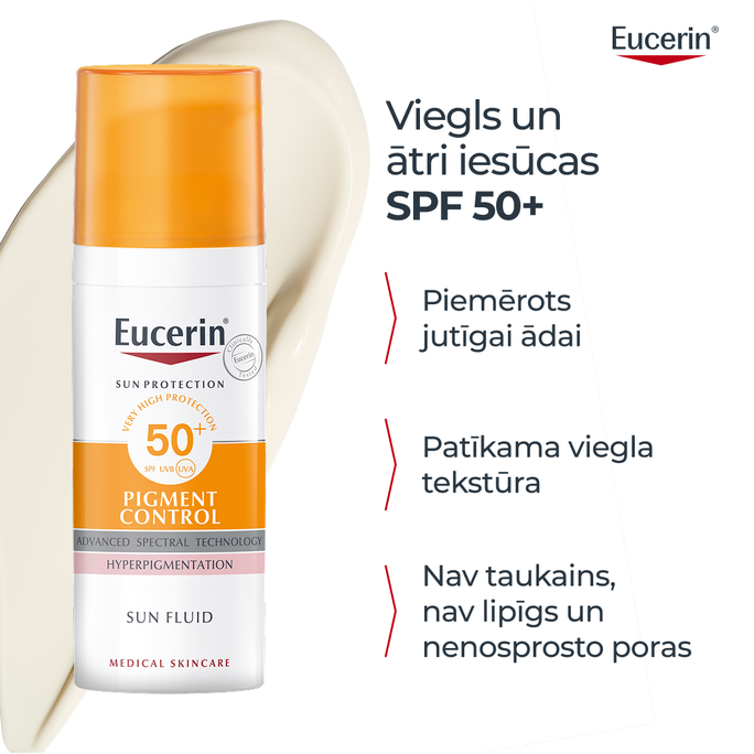 EUCERIN Sun Pigment Control SPF50+ saules aizsarglīdzeklis, 50 ml - 4