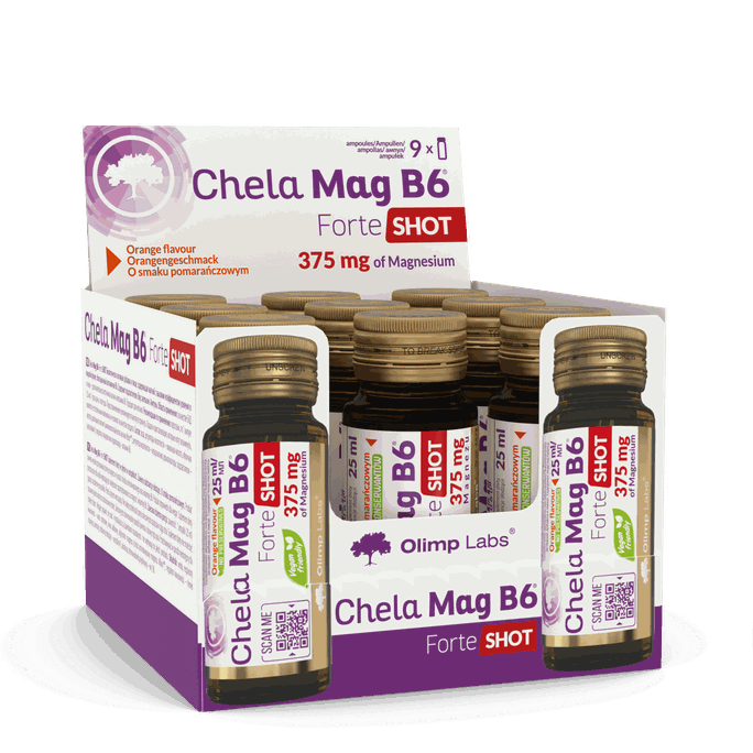 OLIMP LABS Chela - Mag B6 Forte Shot (25 ml) Orange ampulas, 9 gab. - 1