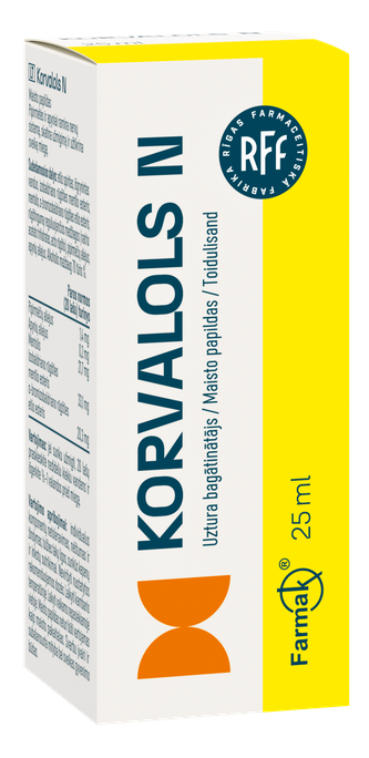 RFF Korvalols N pilieni, 25 ml - 1
