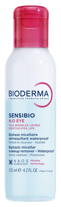 BIODERMA Sensibio H2O eye divfāžu attīrošs ūdens, 125 ml - 1