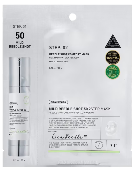 VT COSMETICS Mild Reedle Shot 50 2-Step sejas maska, 1 gab. - 1