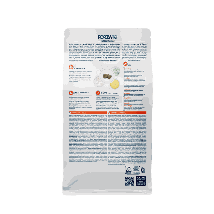 FORZA10 Active Vetdiet Cat Renal, Kaķiem sausā barība, 400 g - 2
