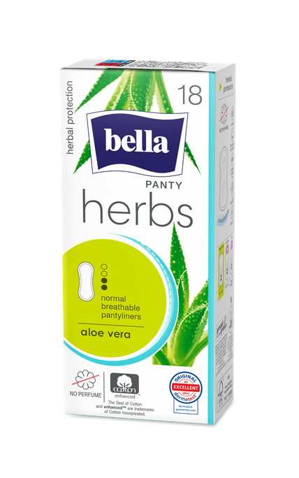 BELLA Panty Herbs Aloe Vera įklotai, 18 vnt. - 1