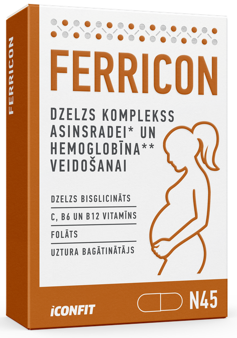 ICONFIT Blister Ferricon kapsulas, 45 gab. - 1