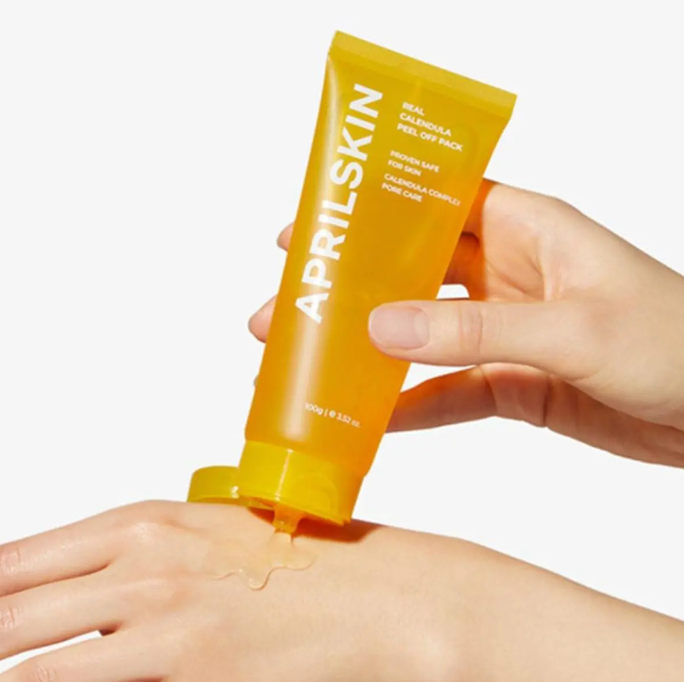 APRILSKIN Real Calendula Peel Off Pack Pack sejas maska, 100 g - 3