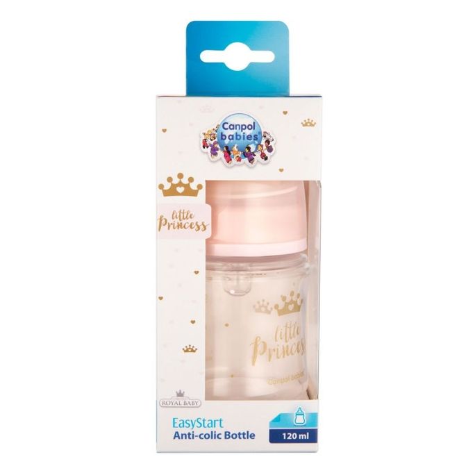 CANPOL BABIES Anti-colic PP Easy Start Royal Baby Pink pudelīte, 120 ml - 2