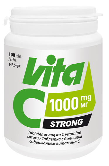 VITABALANS Vita C Strong 1000 mg tabletes, 100 gab. - 1