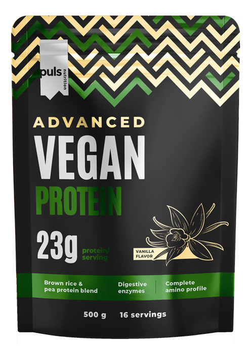 PULS NUTRITION Advanced Vegan Protein Vanilla pulveris, 500 g - 1
