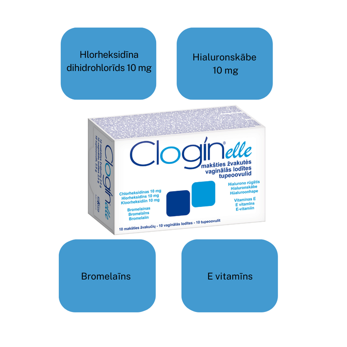 CLOGIN Elle vaginālās lodītes, 10 gab. - 2