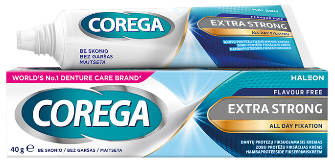 COREGA Extra Strong fiksācijas krēms zobu protēzēm, 40 g - 1