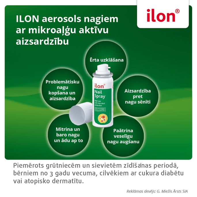 ILON Nail izsmidzināms līdzeklis, 50 ml - 3