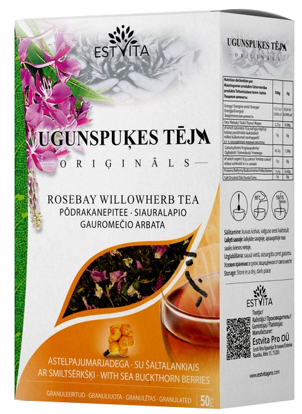ESTVITA Ugunspuķes Tēja Ar Smiltsērkšķi beramā tēja, 50 g - 1
