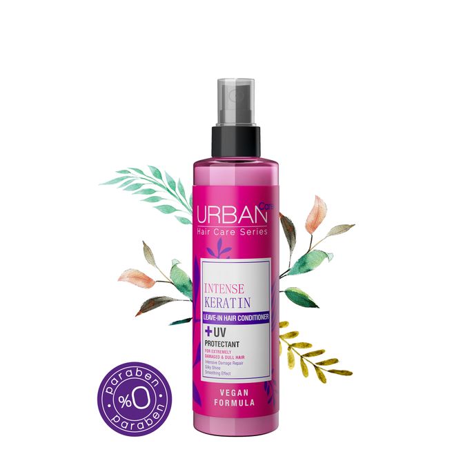 URBAN CARE Intense Keratin Leavi-In matu kondicionieris, 200 ml - 2