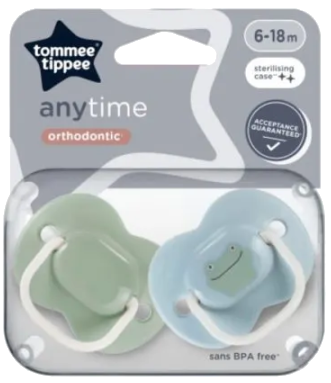 TOMMEE TIPPEE Anytime 6-18 m. māneklītis, 2 gab. - 1