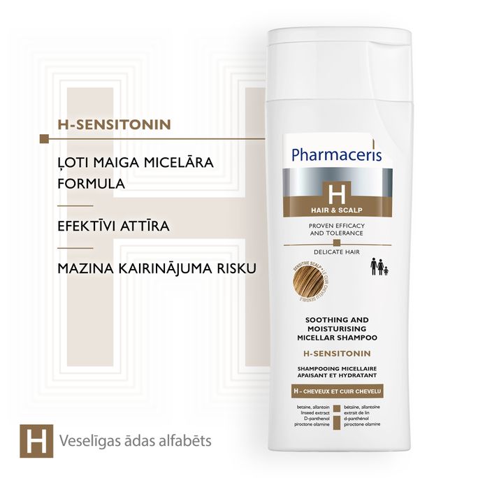 PHARMACERIS Ph H-Sensitonin šampūns, 250 ml - 4