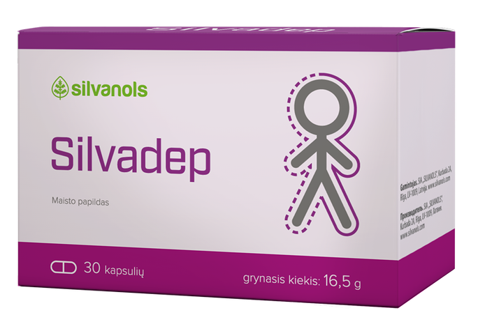 SILVADEP nervų sistemos funkcijai palaikyti kapsulės, 30 vnt. - 1