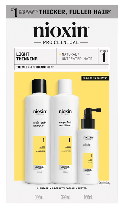 NIOXIN Hair Care System 1 Kit for Natural Hair with Light Thinning komplekts, 1 gab. - 1