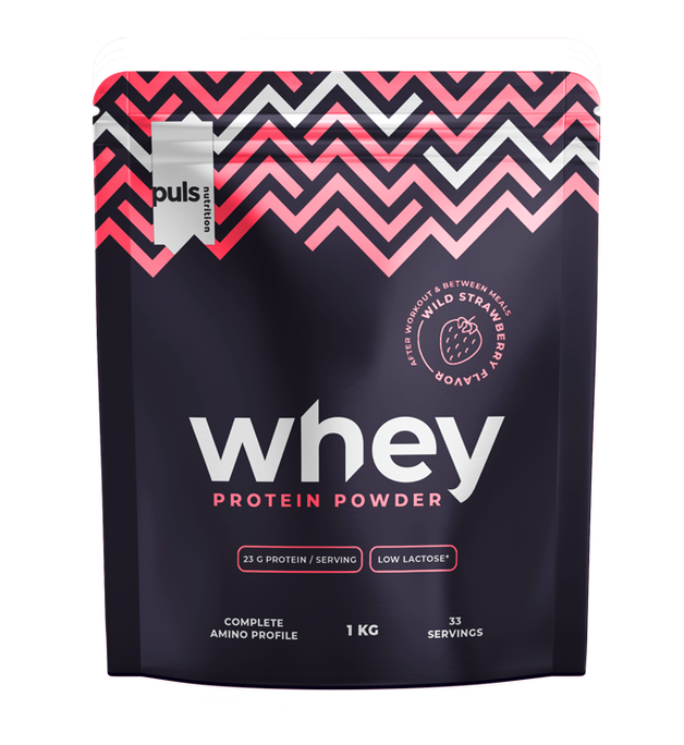 PULS NUTRITION braškių skonio milteliai, 1000 g - 1