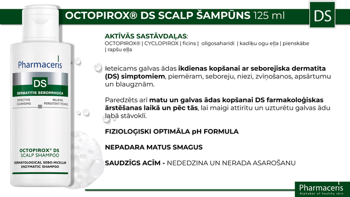 PHARMACERIS Ds Octopirox šampūns, 125 ml - 3