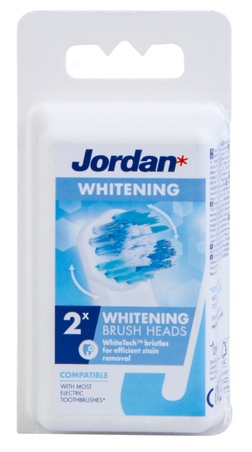 JORDAN Whitening elektrinių dantų šepetėlių galvutės, 2 vnt. - 1