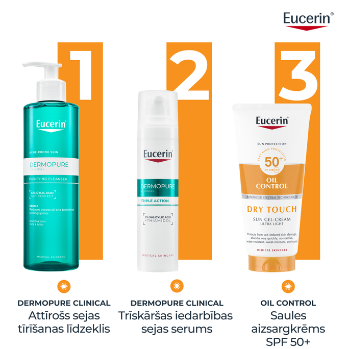EUCERIN Sun Oil Control Dry Touch SPF 50+ krēms-gels, 200 ml - 5