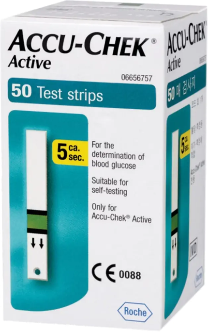 ACCU-CHEK Active testa strēmeles, 50 gab. - 1