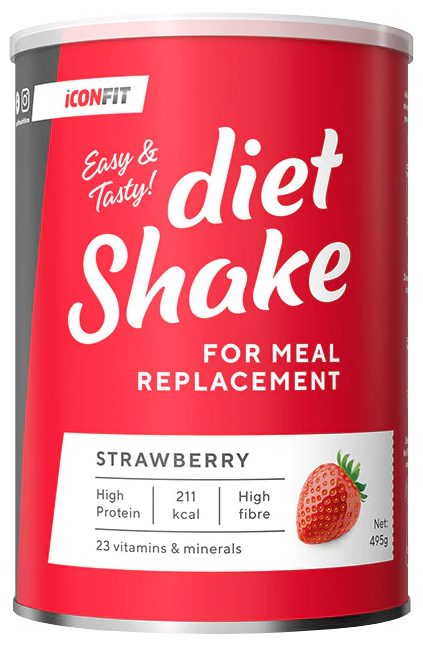 ICONFIT Diet Shake Strawberry pulveris, 495 g - 1