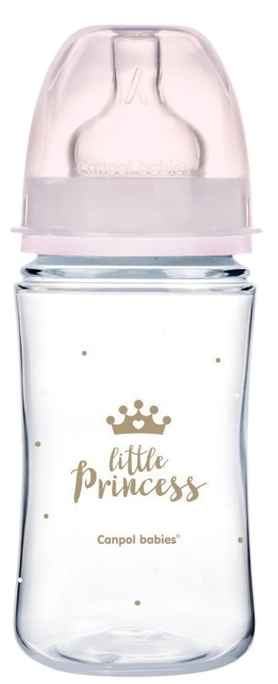 CANPOL BABIES Anti-colic PP Easy Start Royal Baby Pink pudelīte, 240 ml - 1
