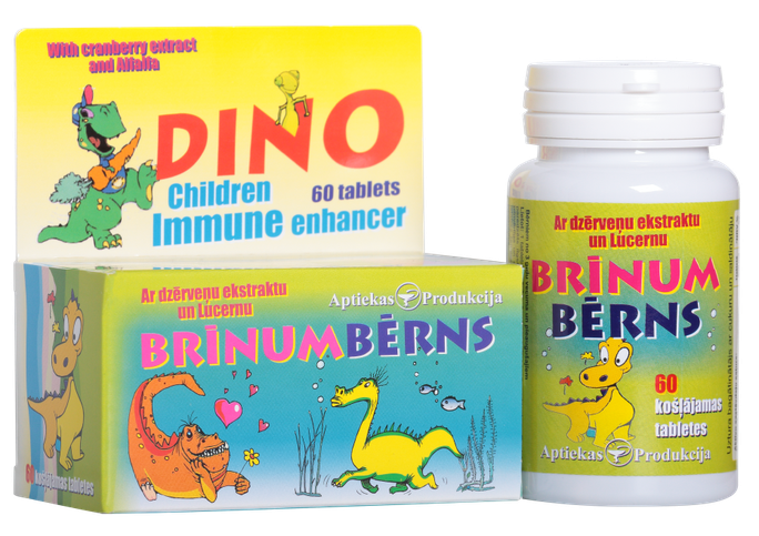 APTIEKAS PRODUKCIJA Brīnumbērns Ar Dzērveņu Ekstraktu Un Lucernu tabletes, 60 gab. - 1