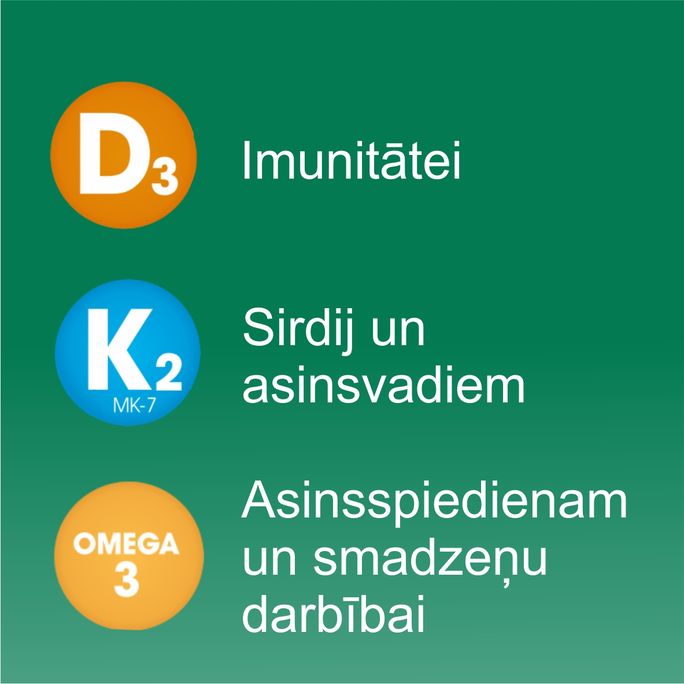OLIDETRIM  Omega 2000 D3 + K2 mīkstās kapsulas, 30 gab. - 5